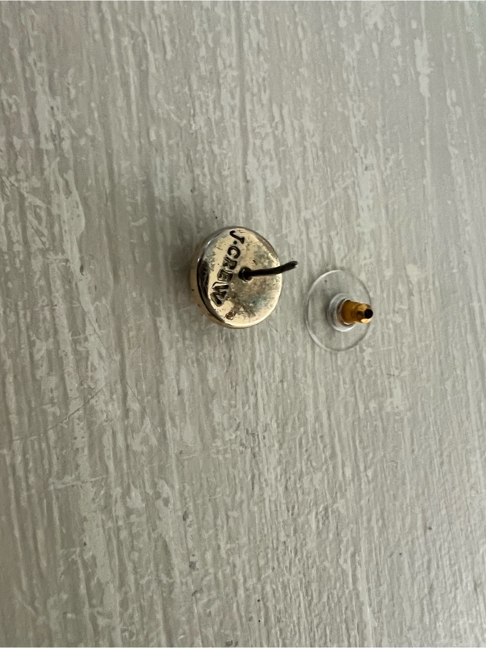 J.Crew Pavé Crystal Round Stud Earrings Gold Tone Sparkle
